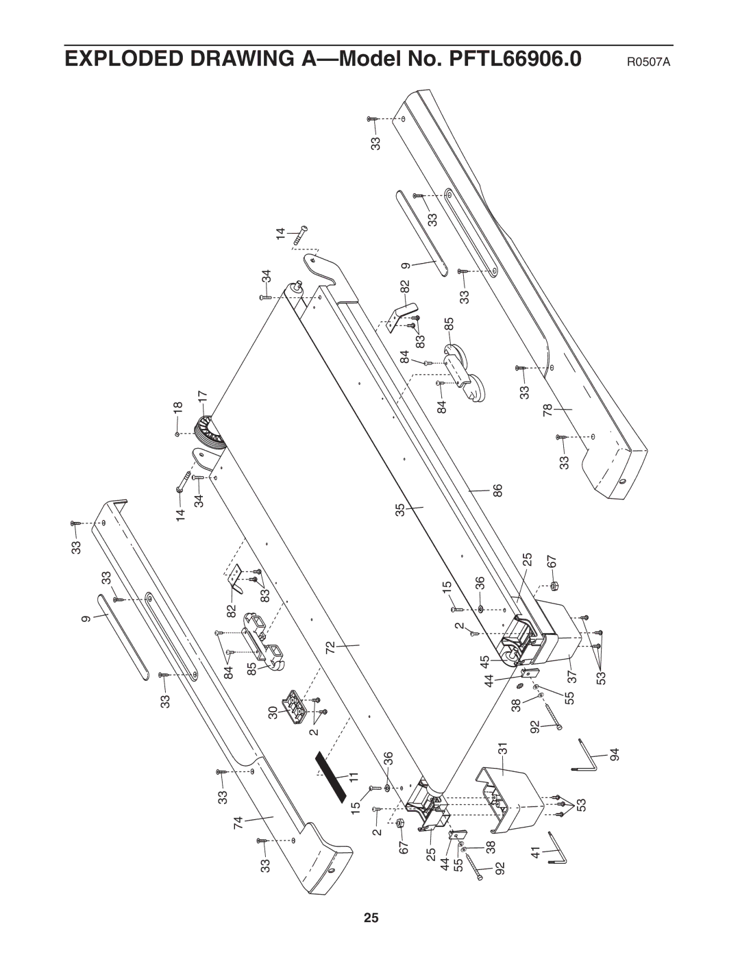 ProForm user manual Exploded Drawing A-Model No. PFTL66906.0 