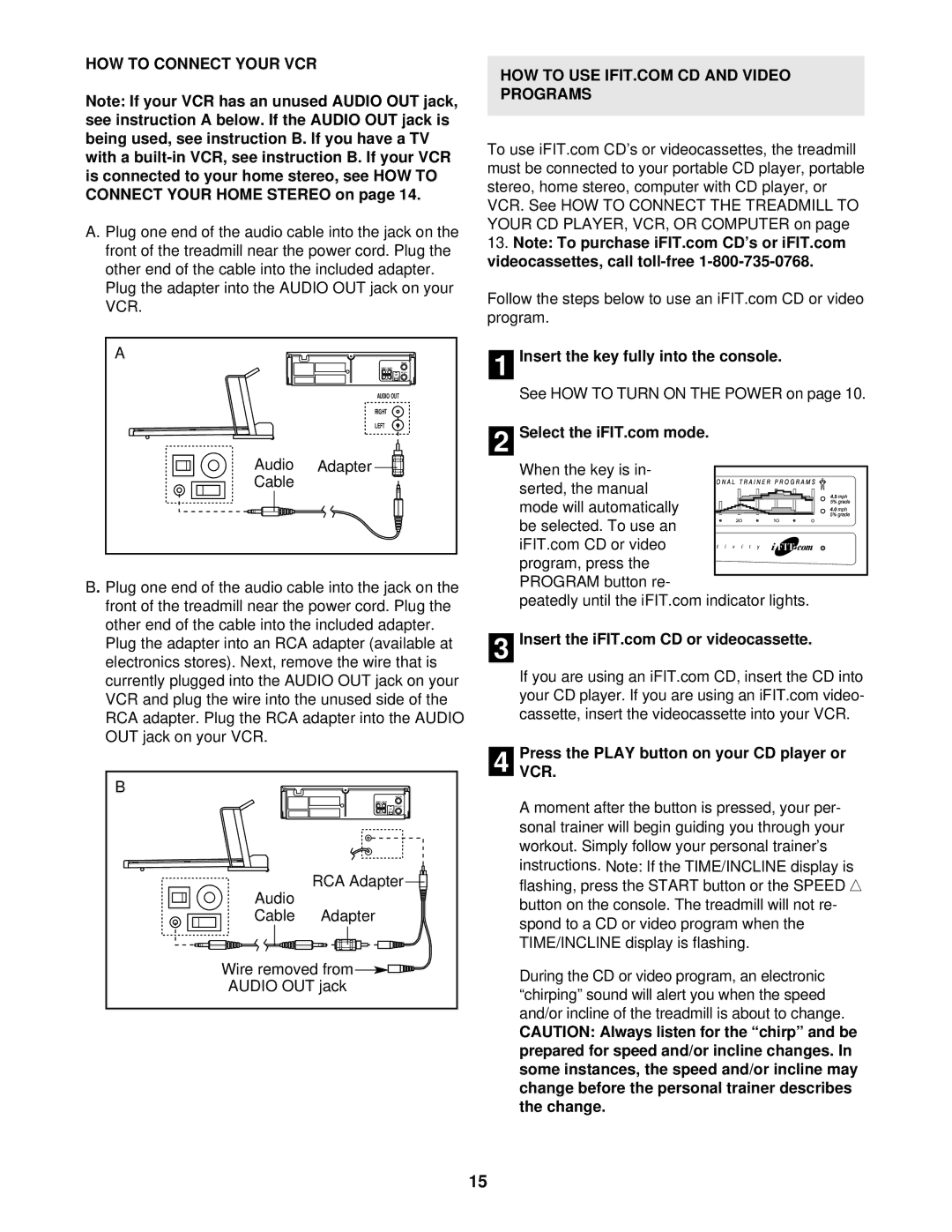 ProForm PFTL69101 user manual HOW to Connect Your VCR, Audio Adapter Cable, PressVCR. the Play button on your CD player or 