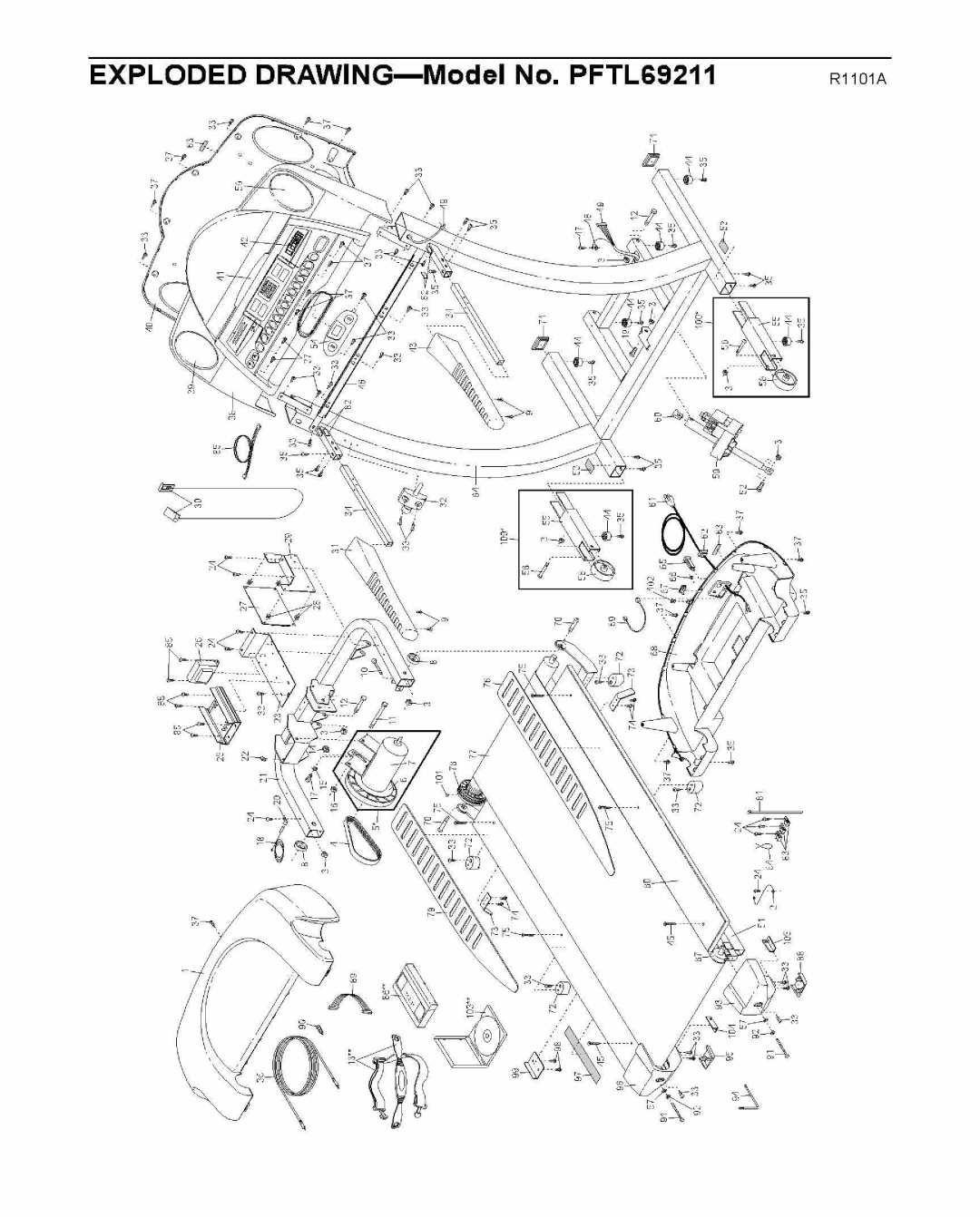 ProForm user manual Exploded DRAWINGINGM/-ModeloNo. PFTL69211R1101A 