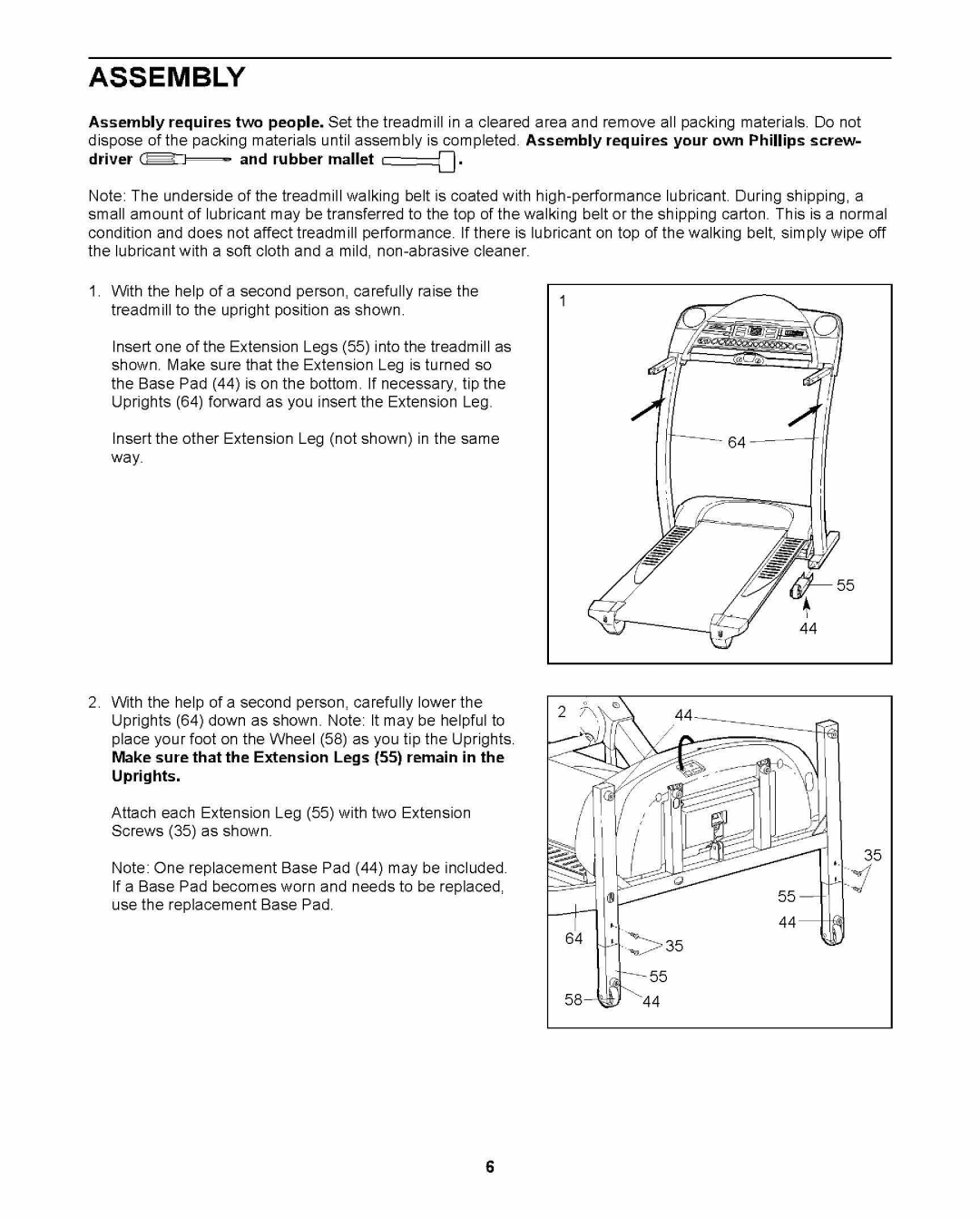 ProForm PFTL69211 user manual Assembly 