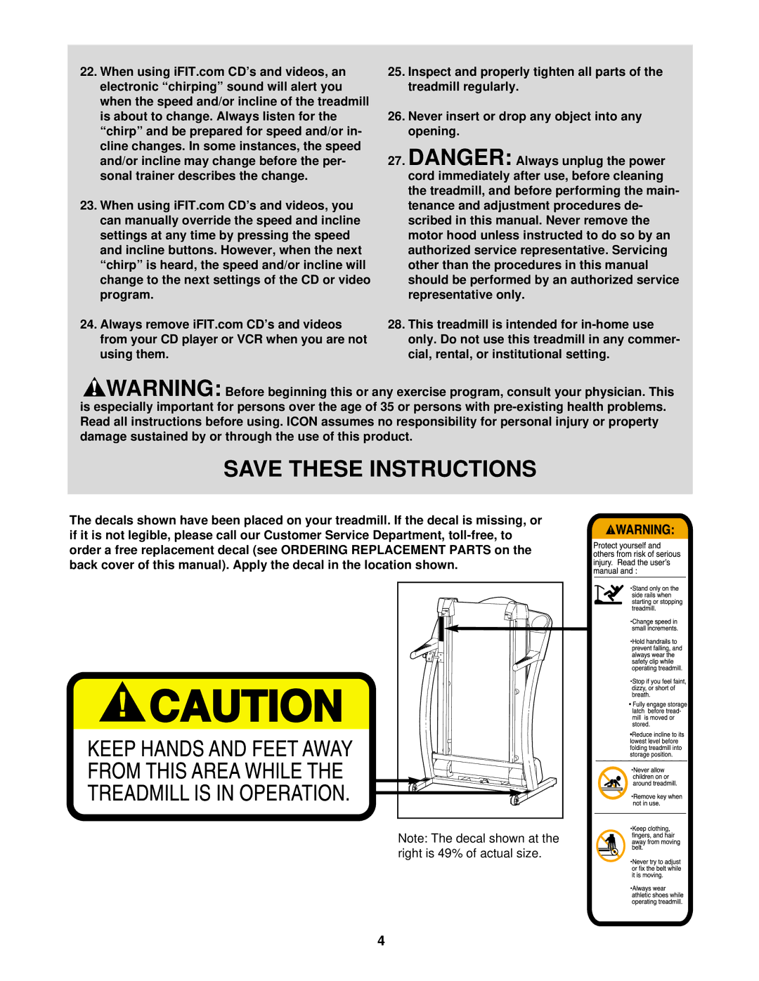 ProForm PFTL69213 user manual 