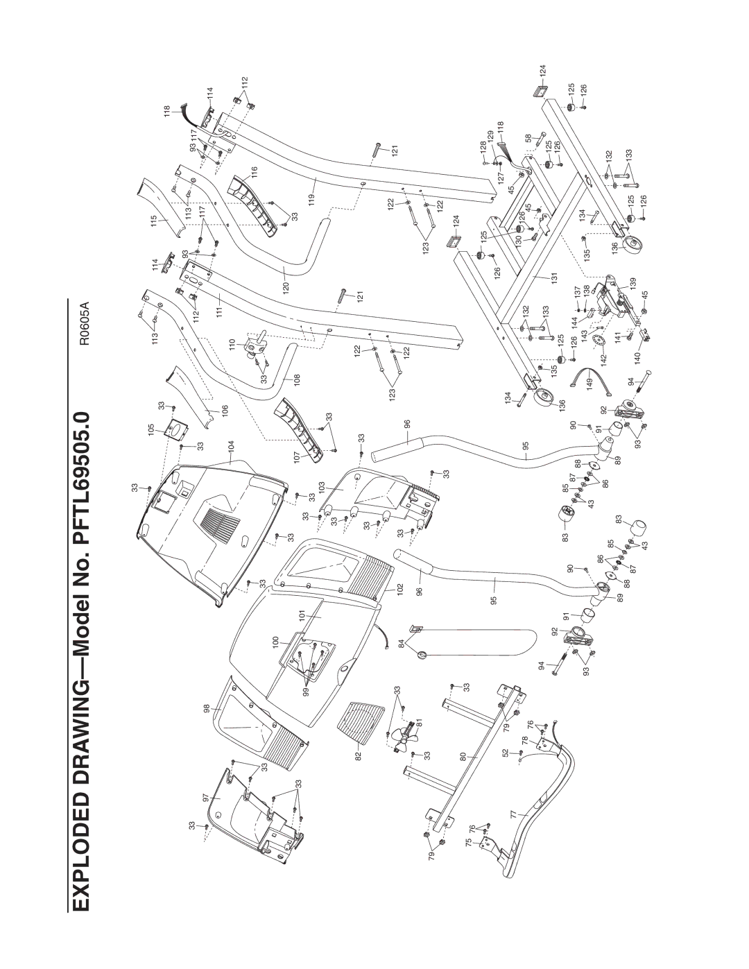 ProForm user manual Exploded DRAWING-Model No. PFTL69505.0 