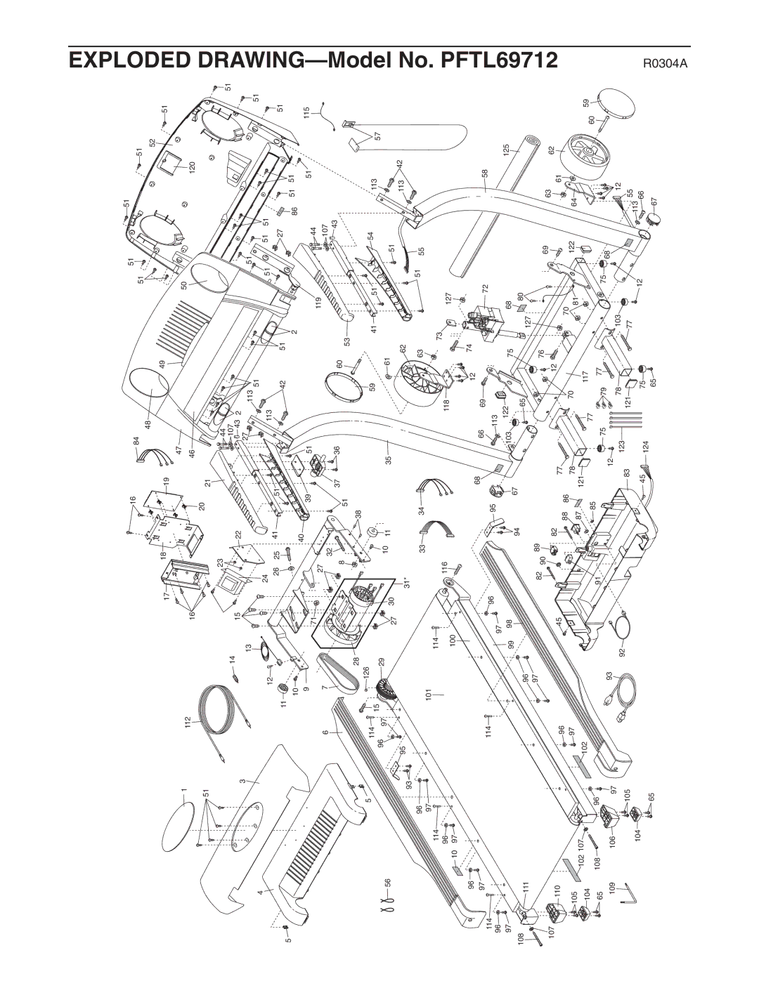 ProForm PFTL69712 user manual Exploded 