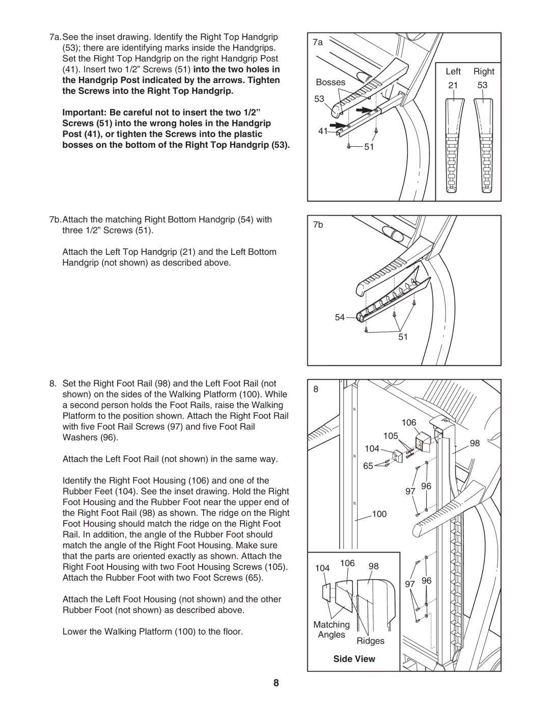 ProForm PFTL69712 user manual Side View 