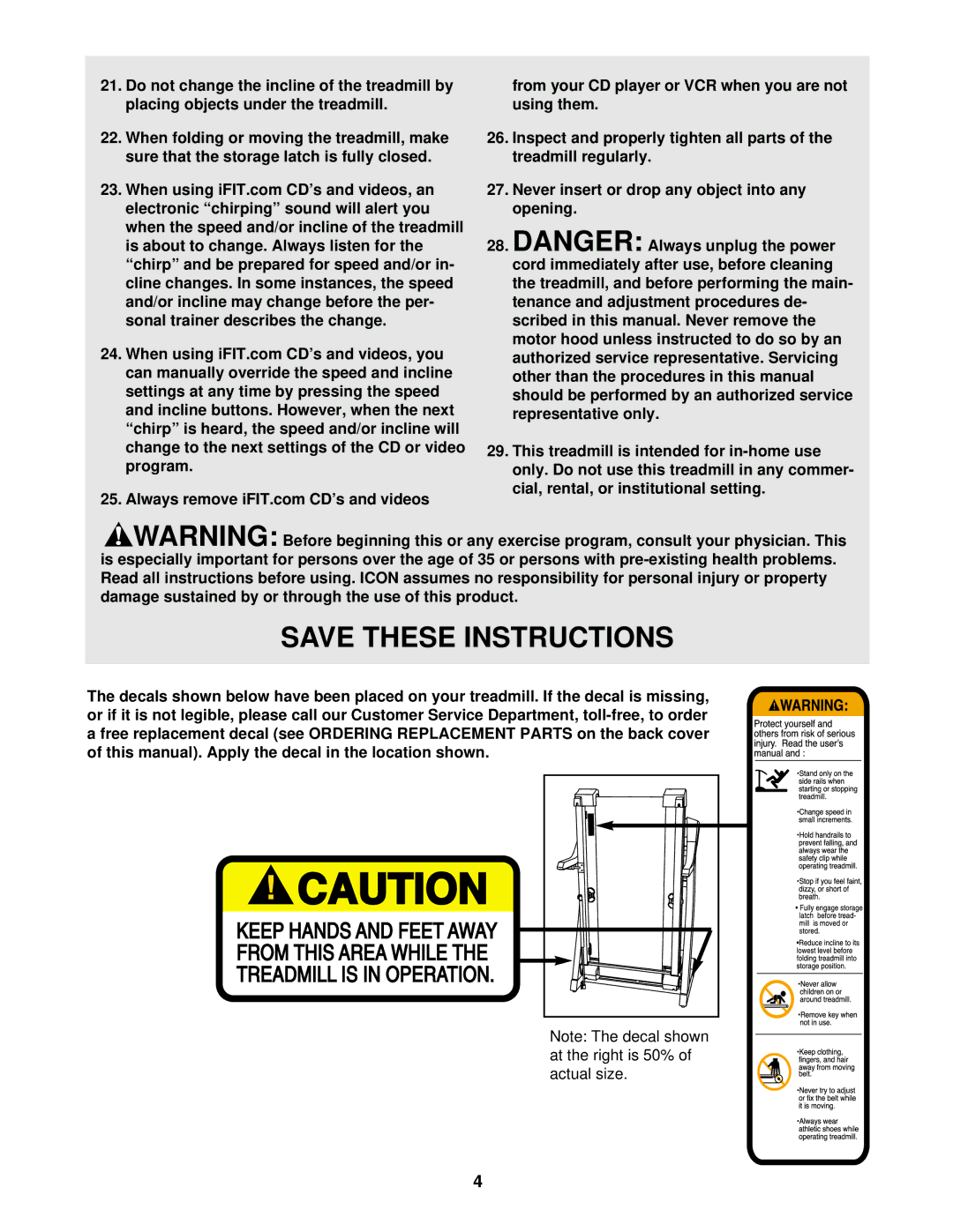 ProForm PFTL69720 user manual 