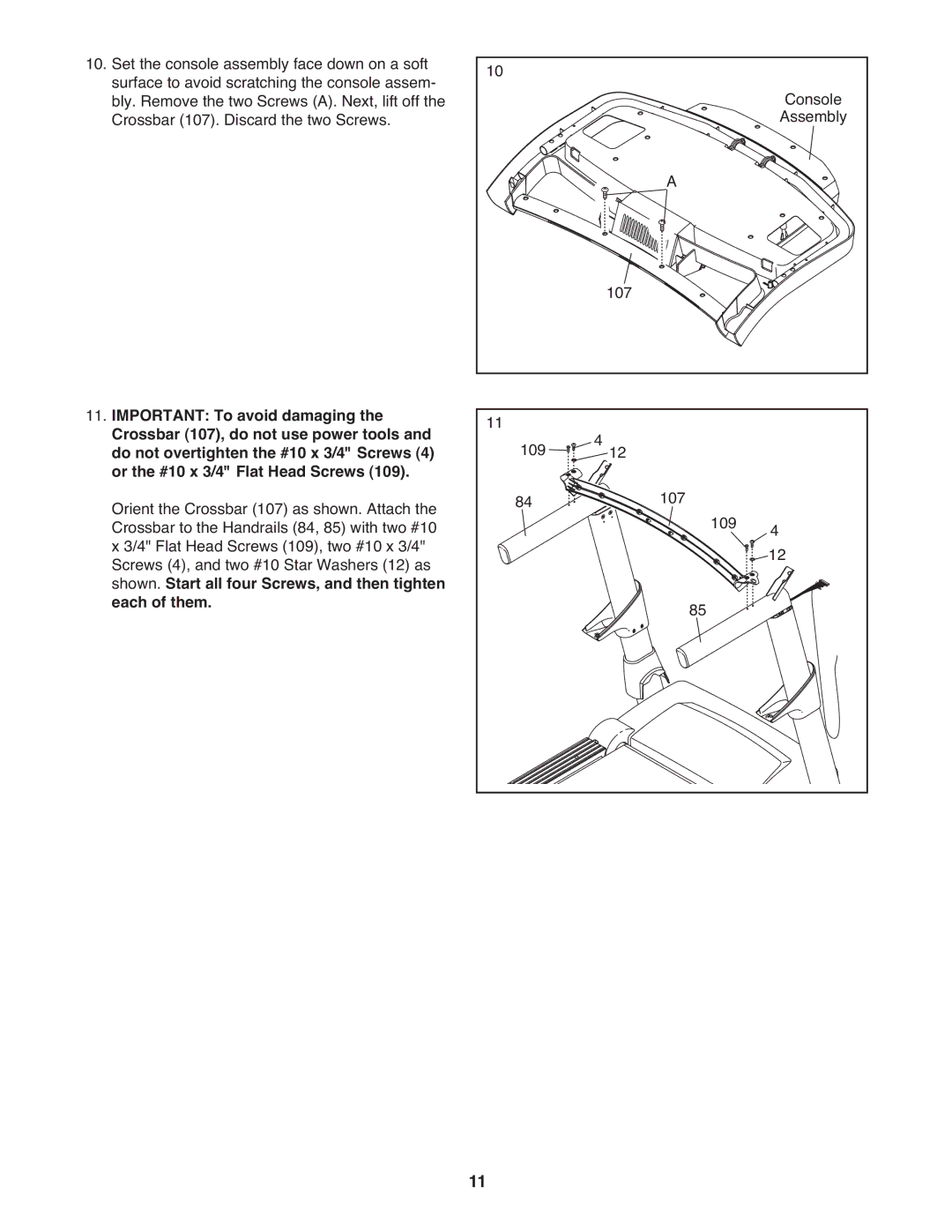 ProForm PFTL70010.0 warranty Assembly 