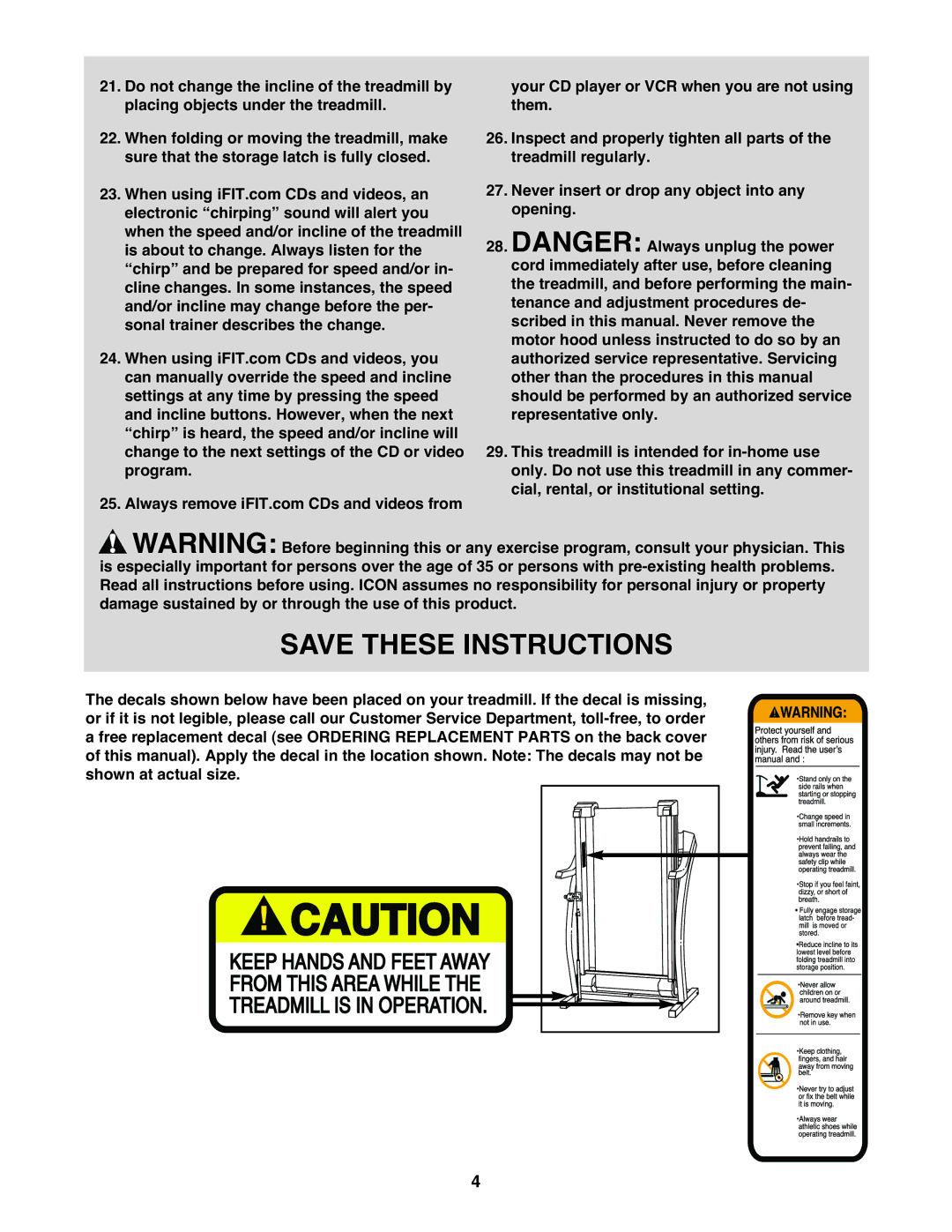 ProForm PFTL71230 user manual 