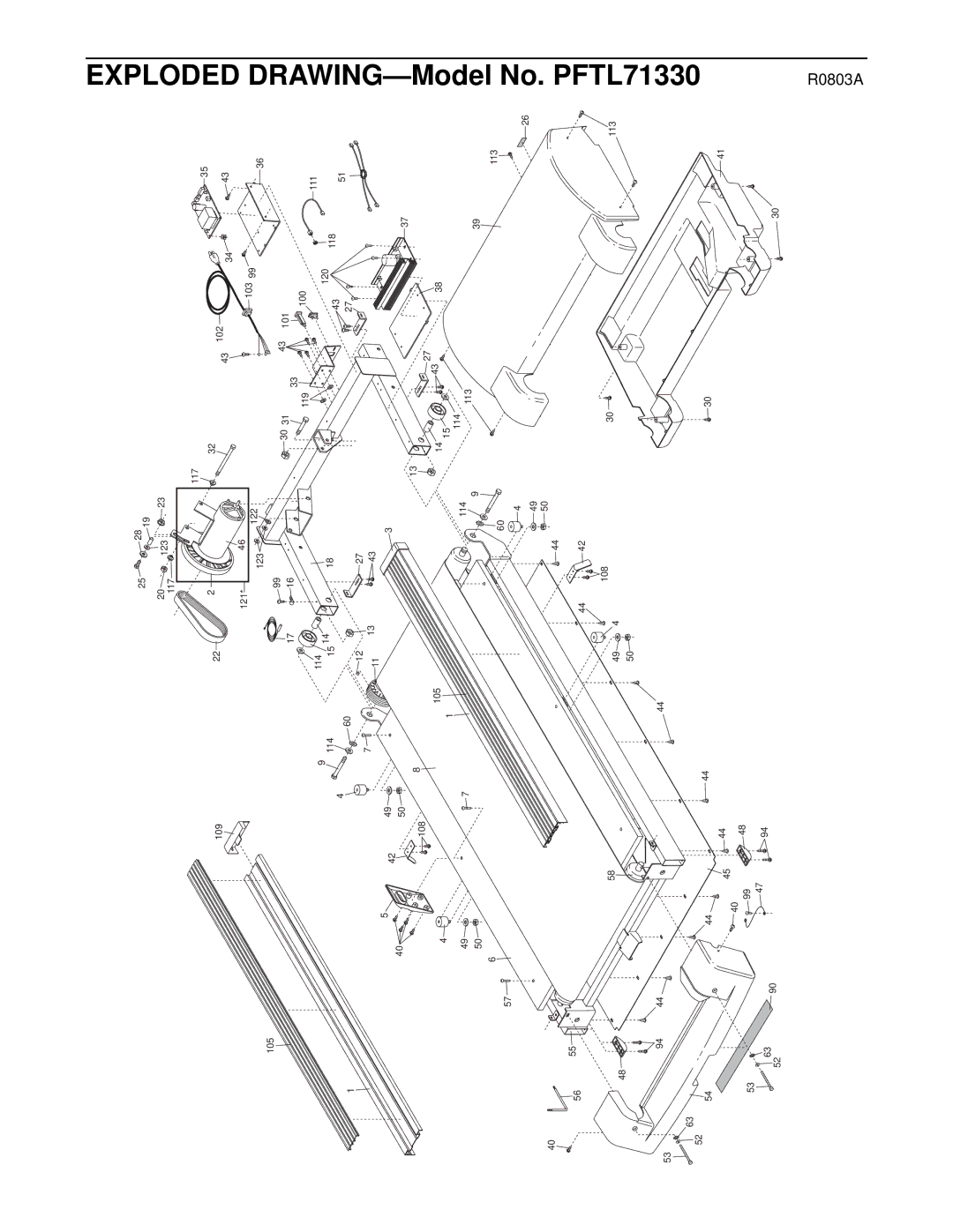 ProForm PFTL71330 user manual R0803A 