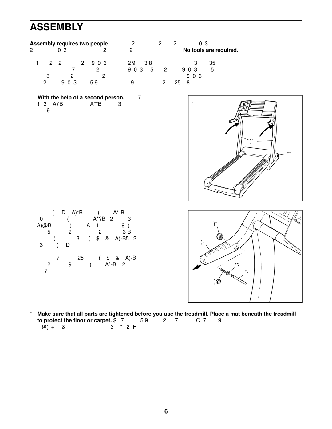 ProForm PFTL71330 user manual Assembly requires two people, With the help of a second person,carefully raise 