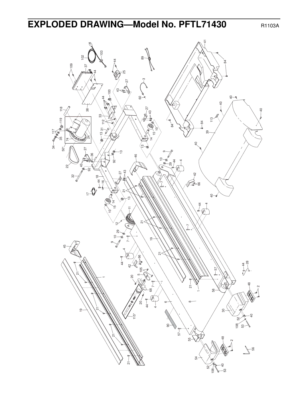 ProForm PFTL71430 user manual 