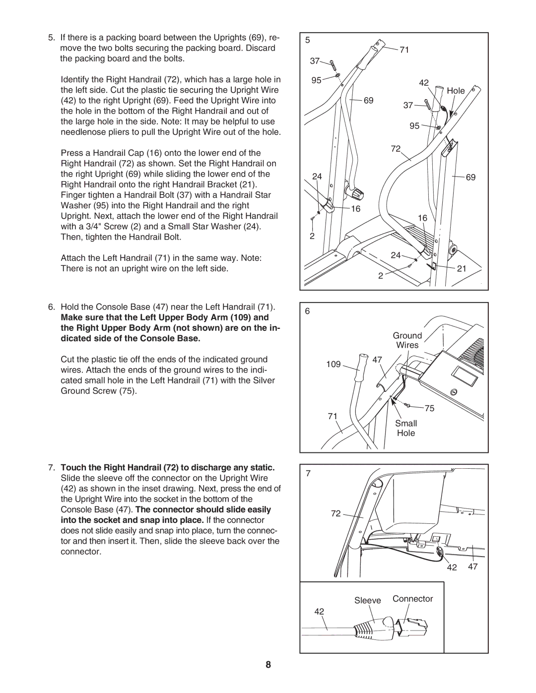 ProForm PFTL71505.3 user manual Hole 