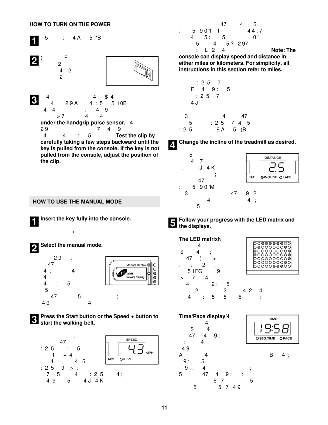 ProForm PFTL71730 user manual HOW to USE the Manual Mode 