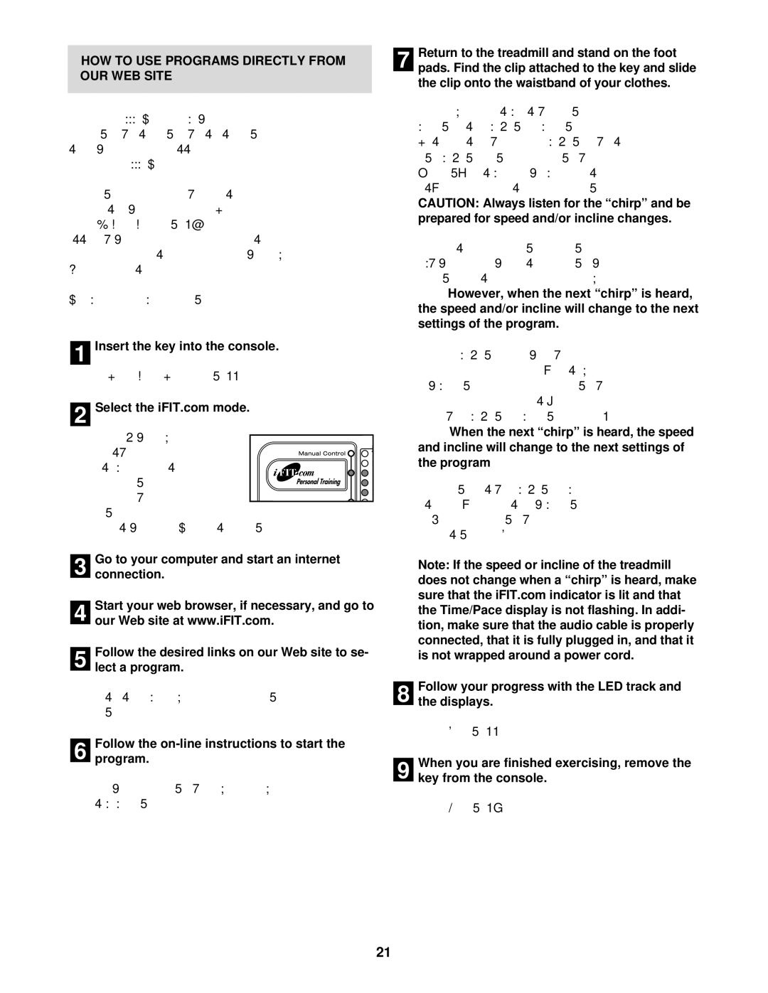 ProForm PFTL71730 HOW to USE Programs Directly from OUR WEB Site, Follow the on-line instructions to start Program 