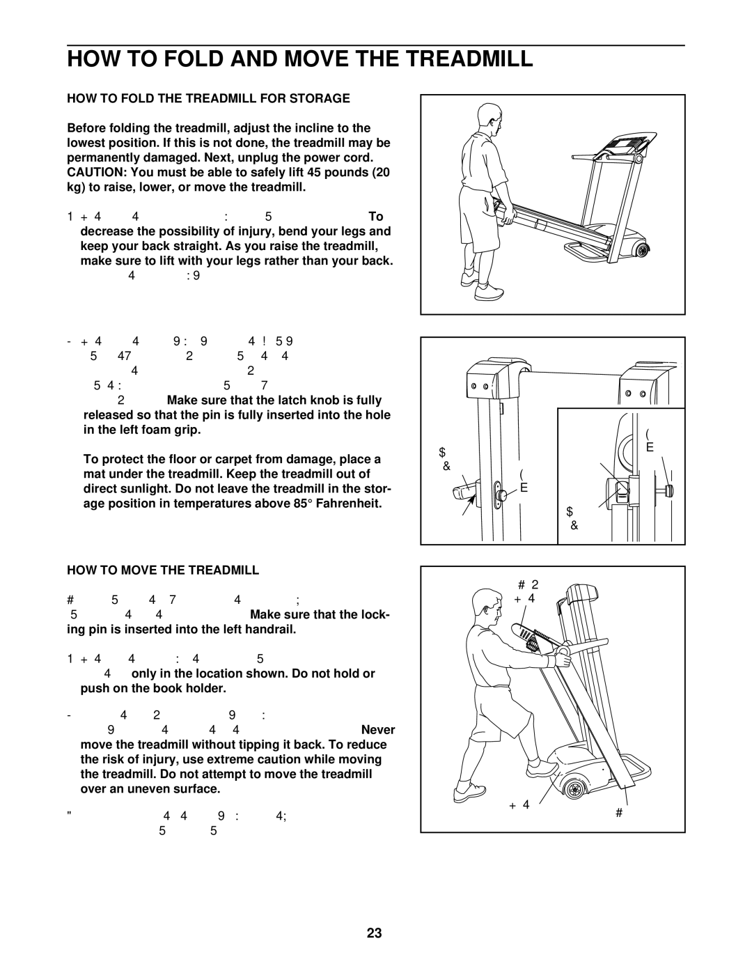 ProForm PFTL71730 user manual HOW to Fold the Treadmill for Storage 