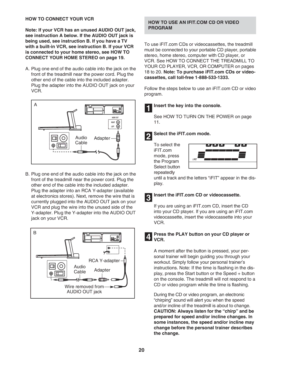 ProForm PFTL721040 user manual HOW to Connect Your VCR 