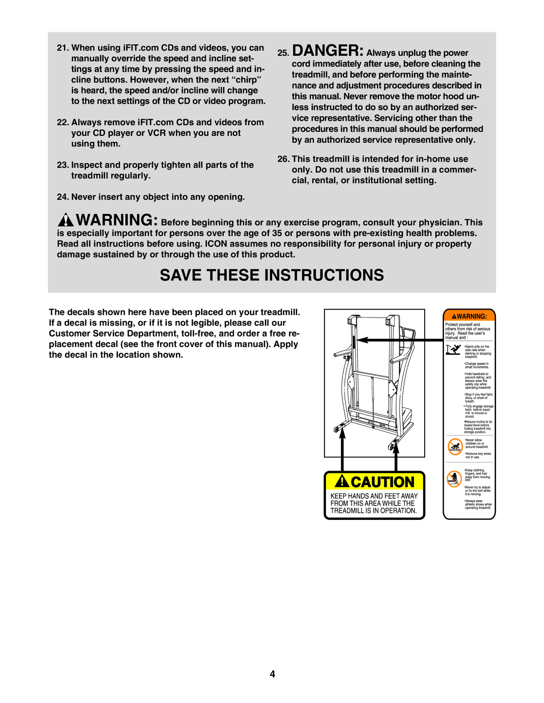 ProForm PFTL721040 user manual 