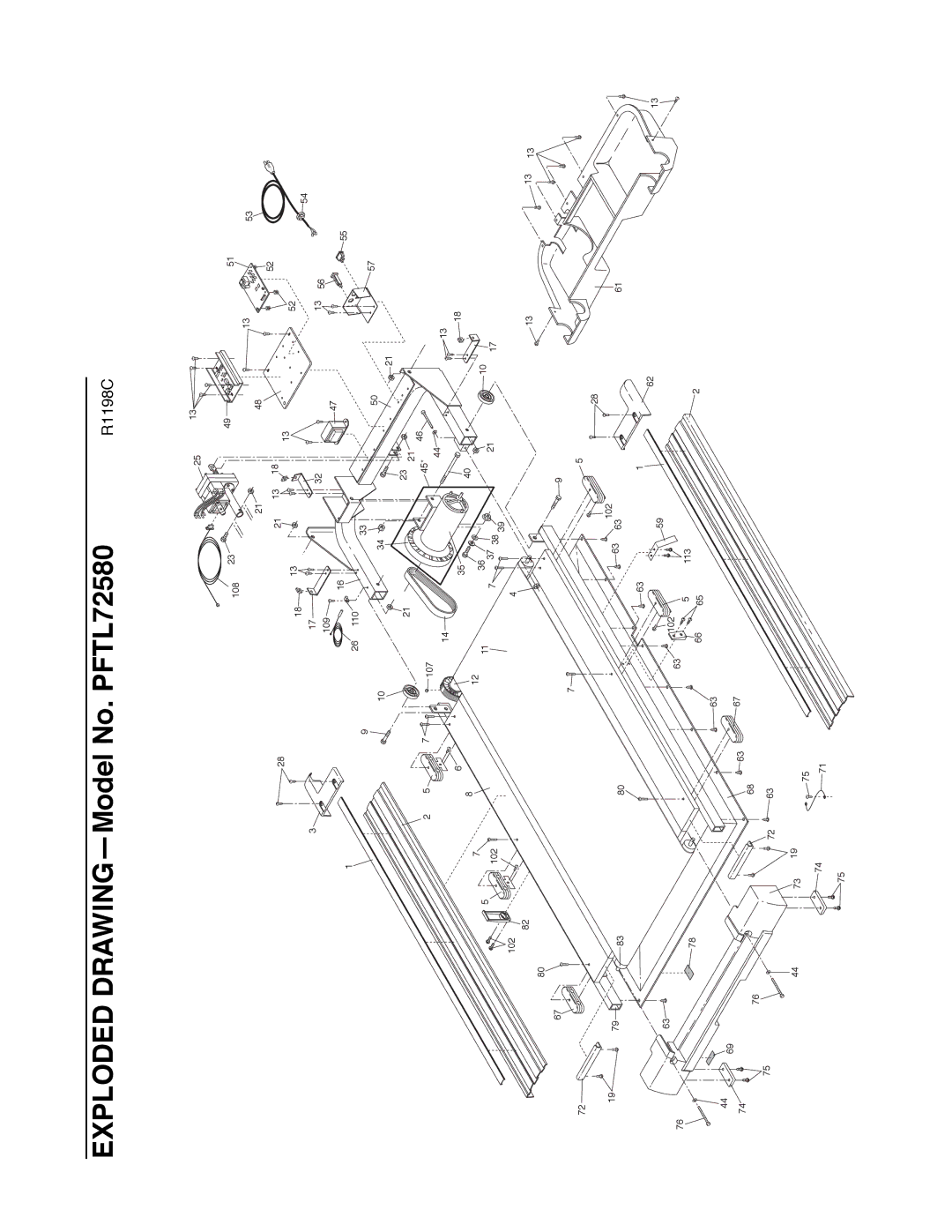 ProForm user manual Exploded DRAWINGÑModel No. PFTL72580 