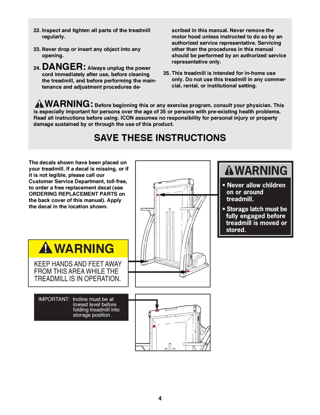 ProForm PFTL72580 user manual 