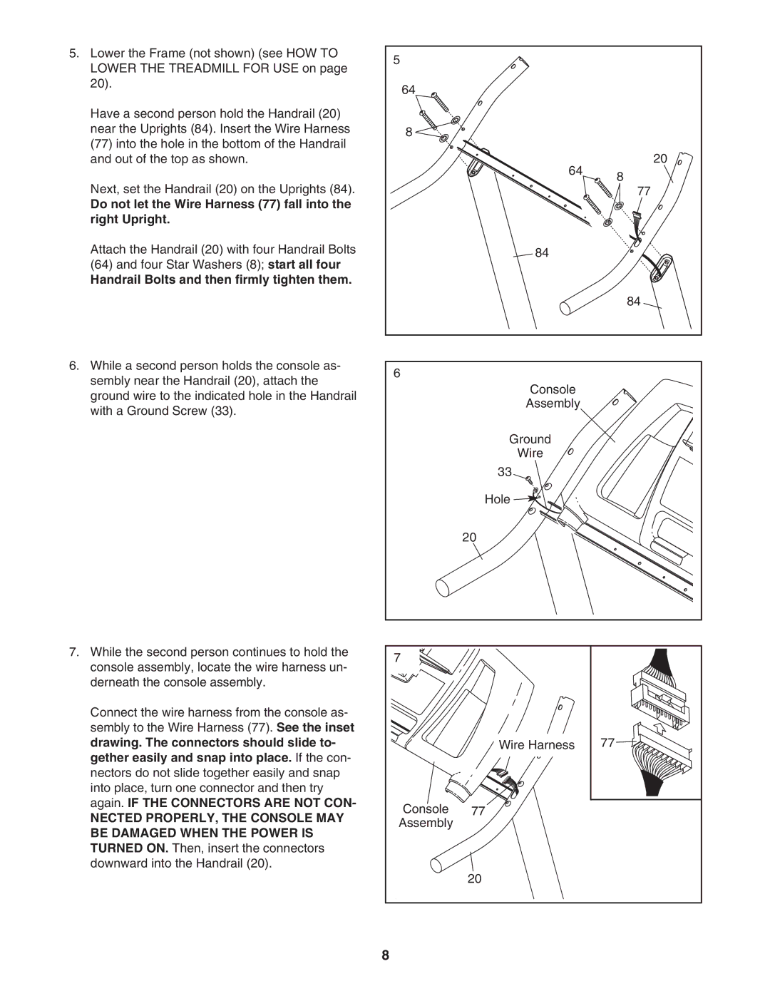 ProForm PFTL72707.0 user manual Nected PROPERLY, the Console MAY, Be Damaged When the Power is 