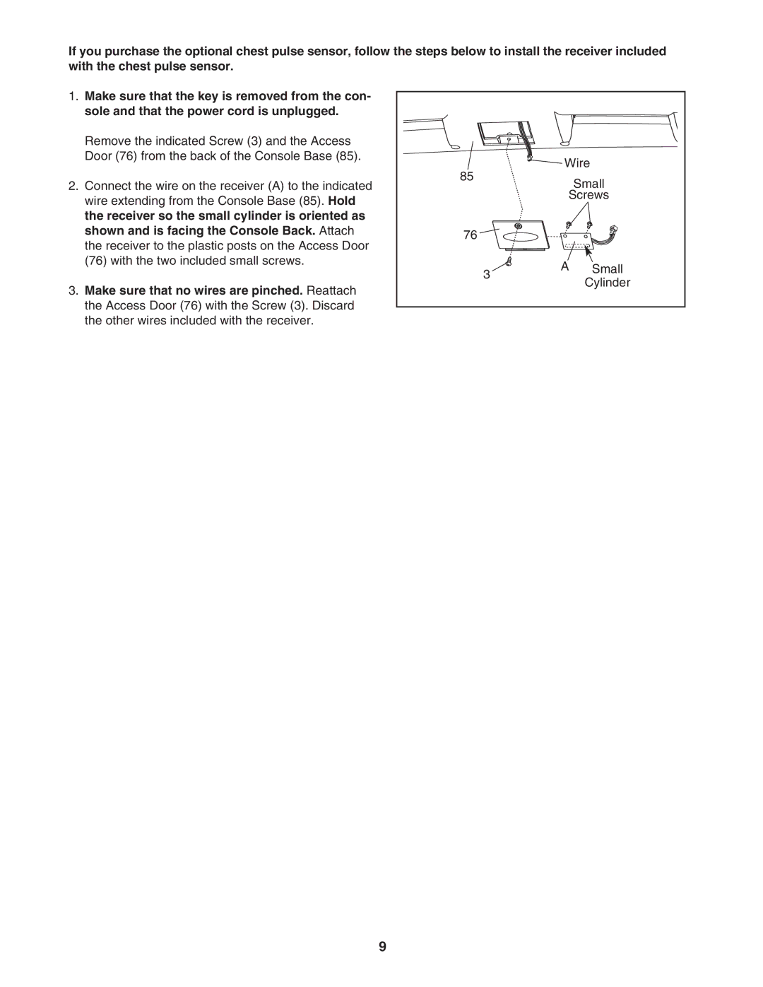 ProForm PFTL73105.1 user manual Wire 