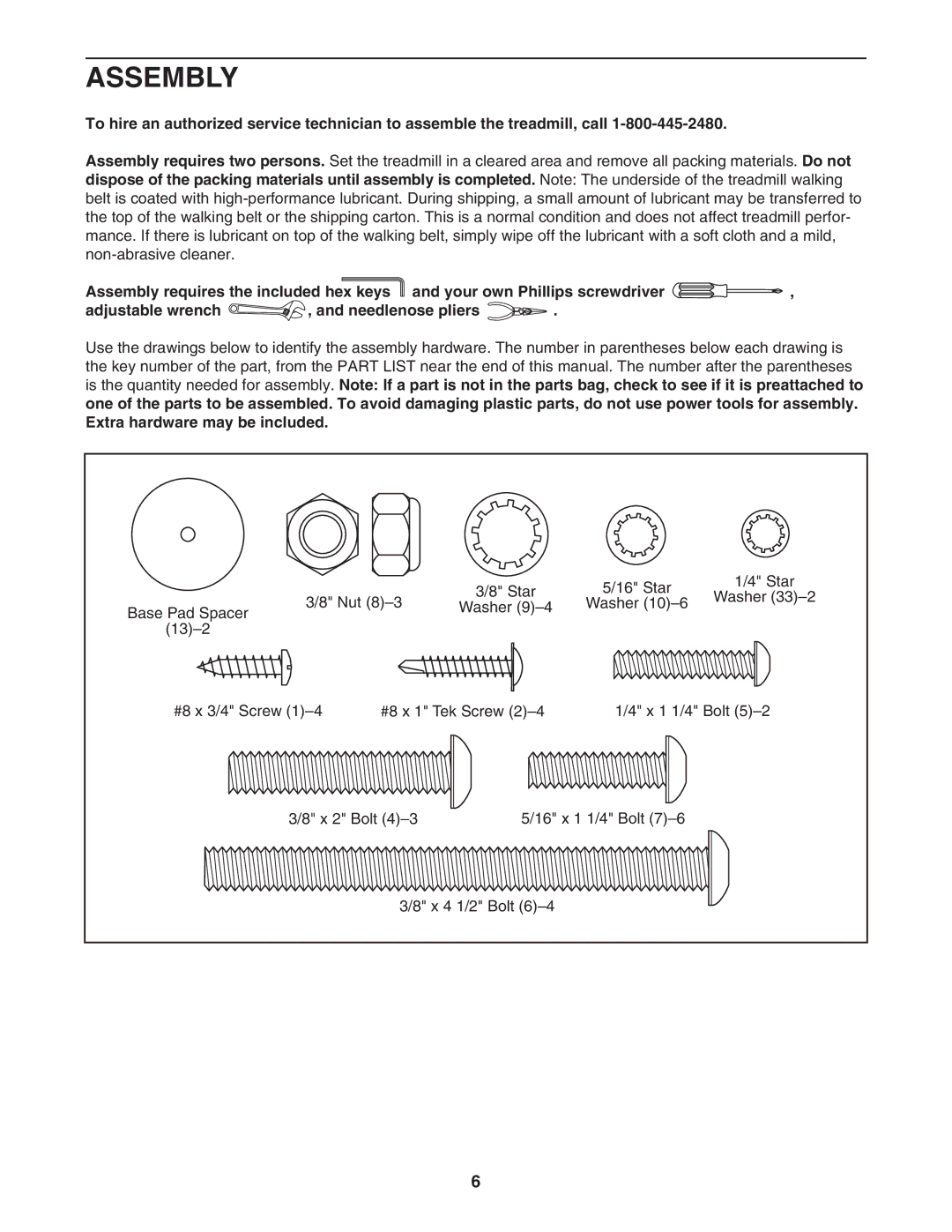 ProForm PFTL78007 user manual Assembly 