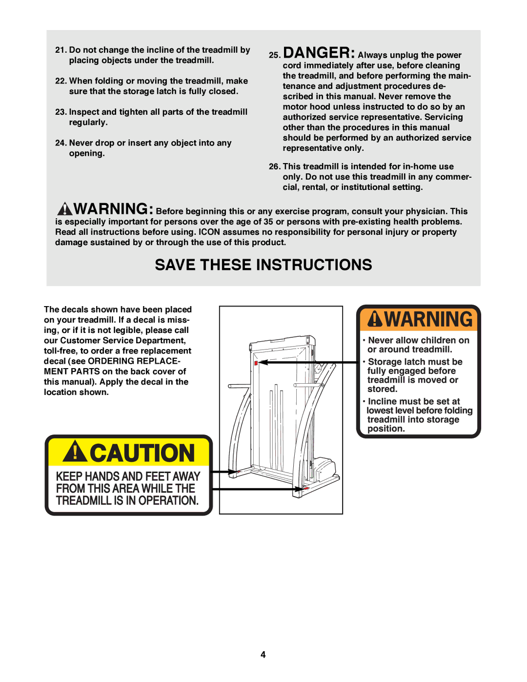 ProForm PFTL78580 user manual 