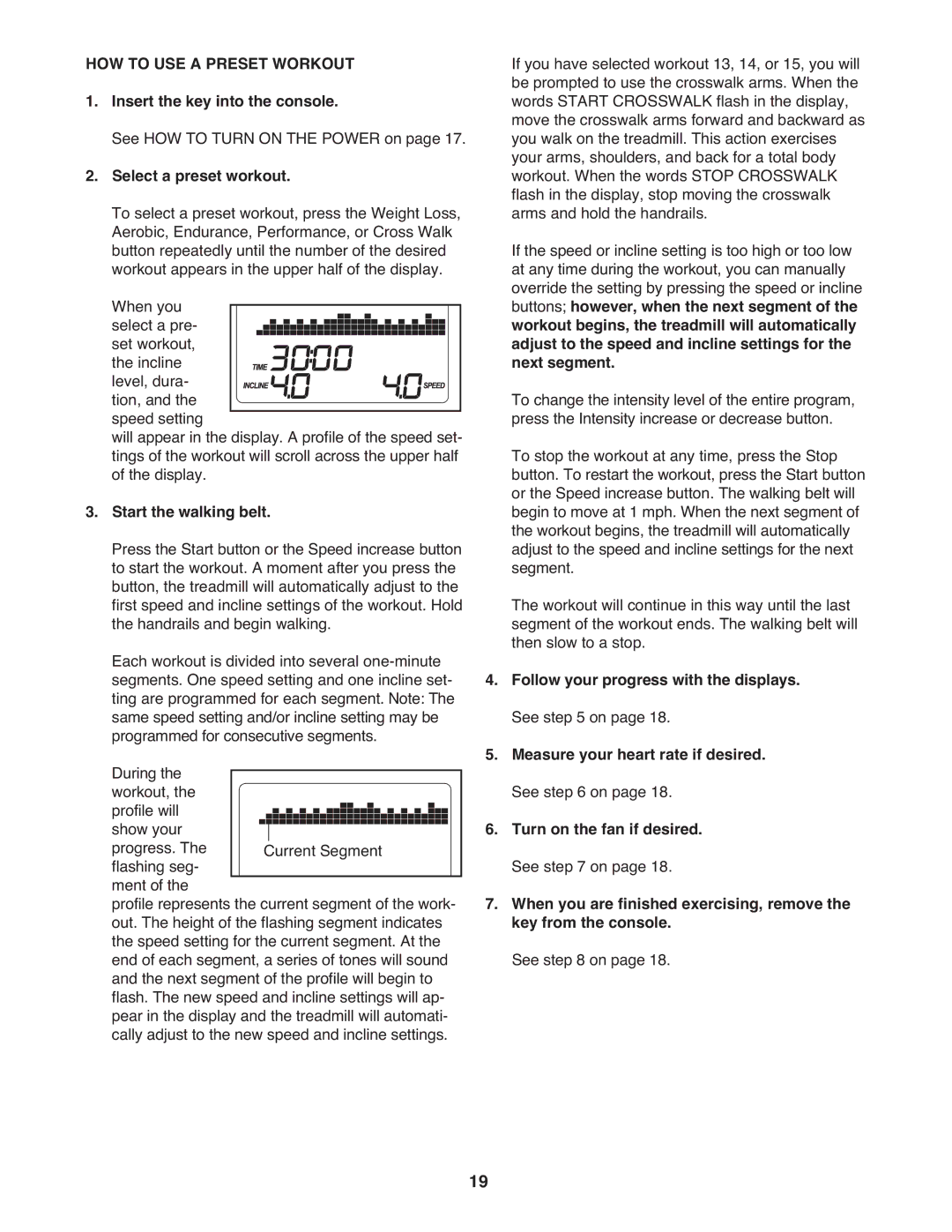 ProForm PFTL79008.0 manual HOW to USE a Preset Workout, Select a preset workout 