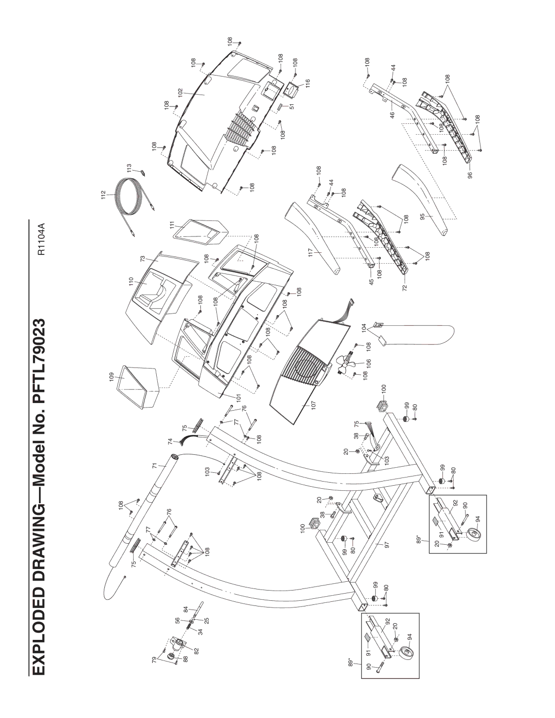 ProForm user manual Exploded DRAWING-Model No. PFTL79023 