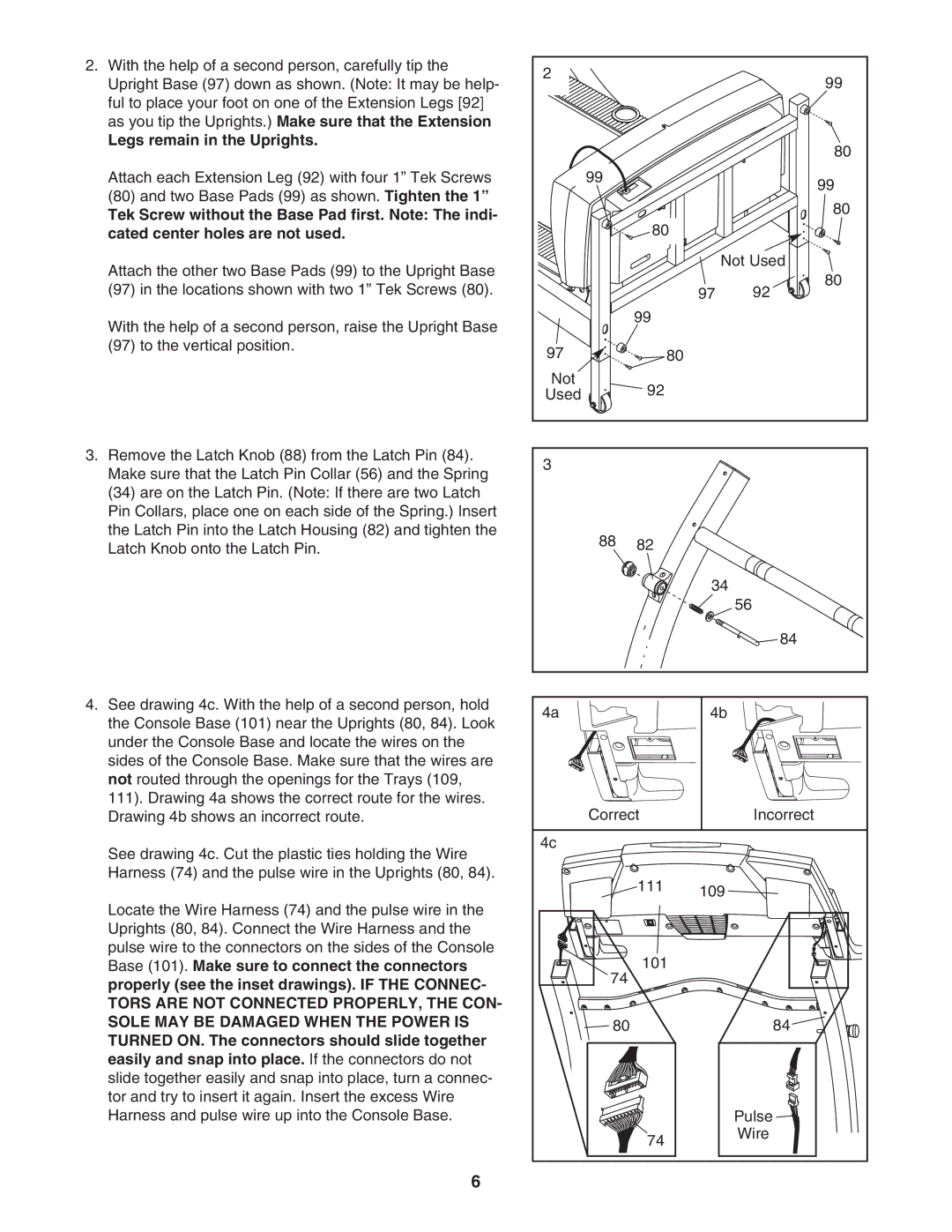 ProForm PFTL79023 user manual Legs remain in the Uprights 