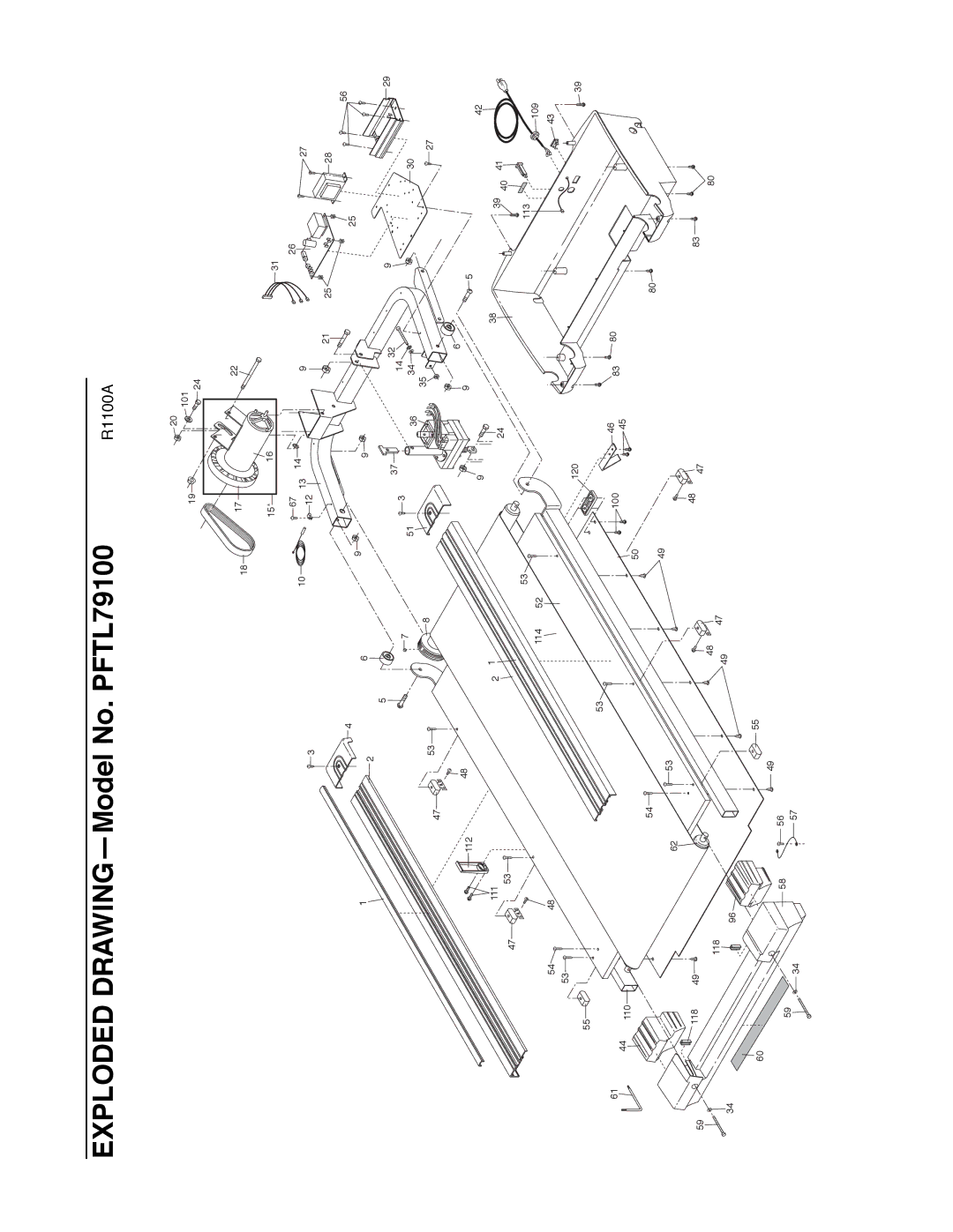 ProForm user manual Exploded DRAWINGÑModel No. PFTL79100 