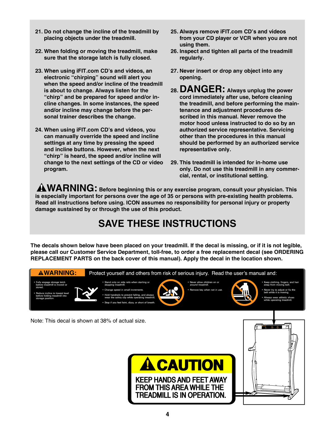 ProForm PFTL79102 user manual 