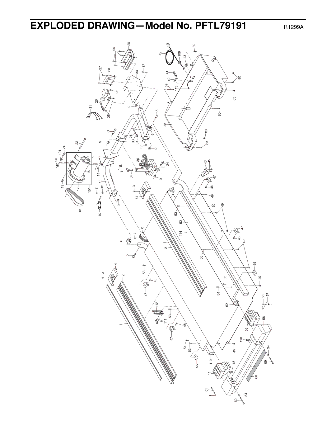 ProForm user manual Exploded DRAWINGÑModel No. PFTL79191 