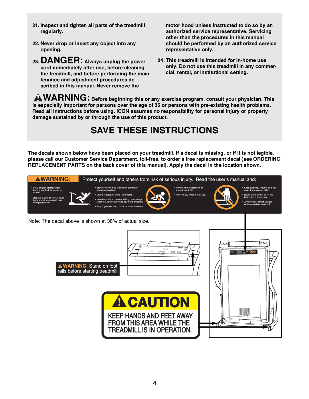 ProForm PFTL79400 user manual 