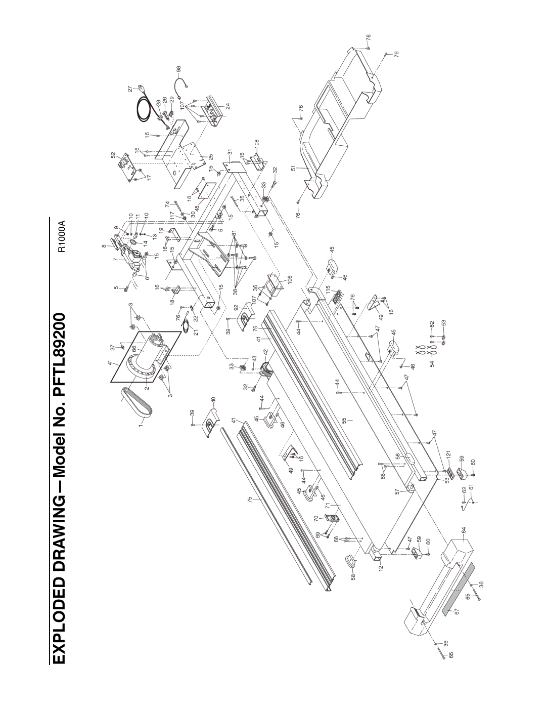 ProForm user manual Exploded DRAWINGÑModel No. PFTL89200 