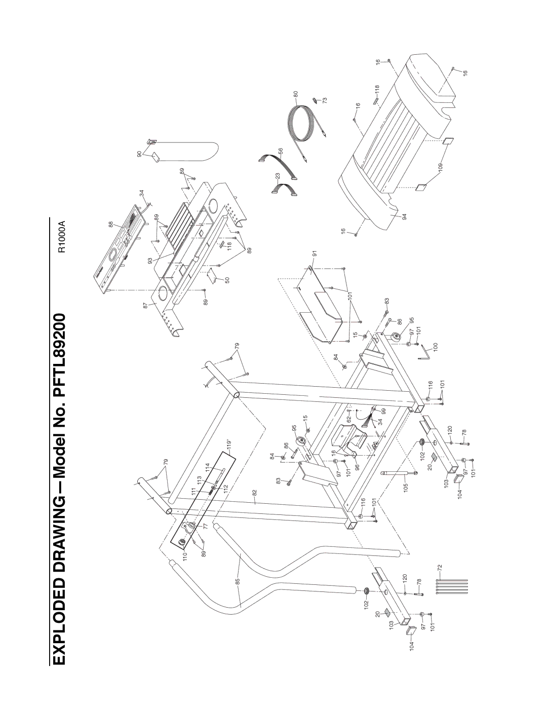 ProForm user manual Exploded DRAWINGÑModel No. PFTL89200 