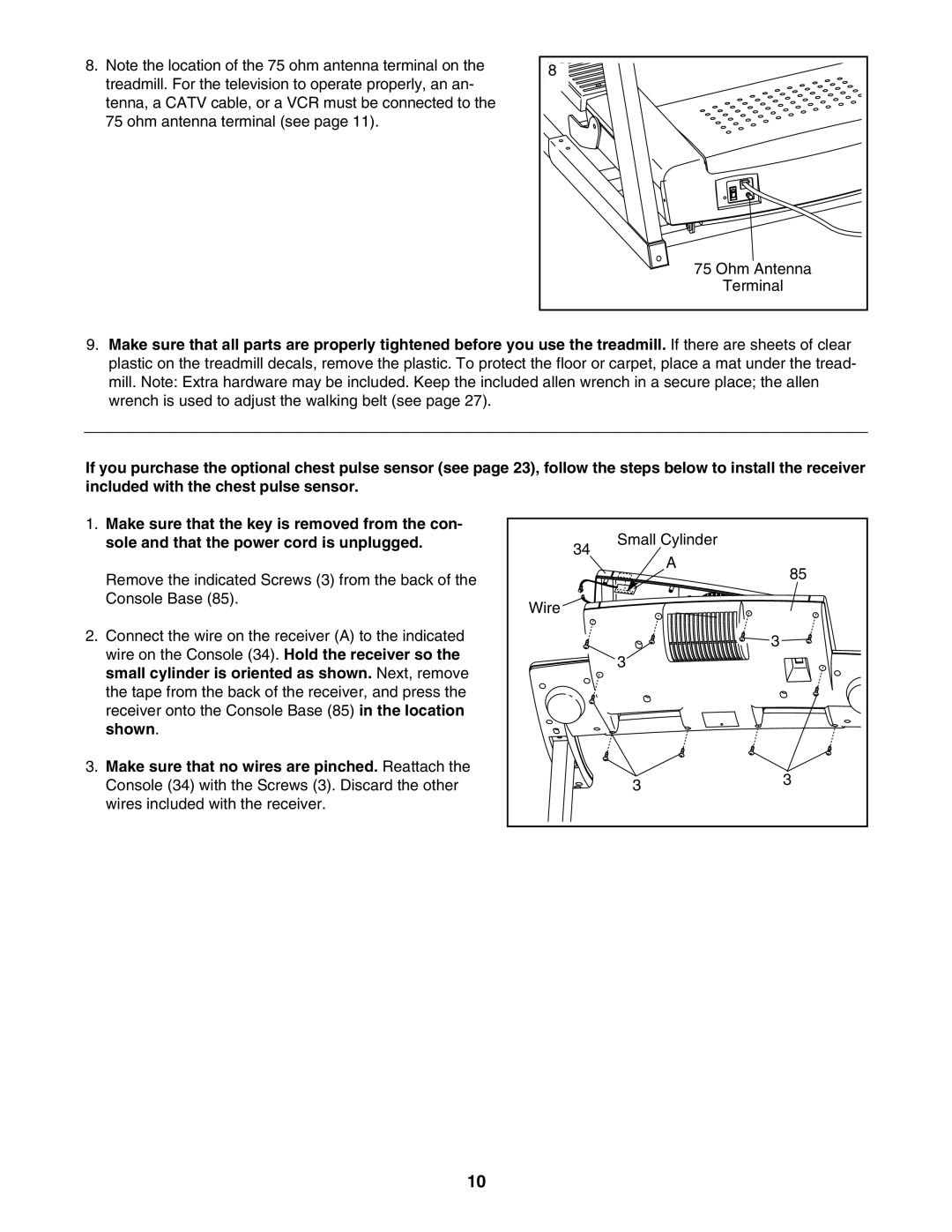 ProForm PFTL91105.0 user manual Ohm Antenna 