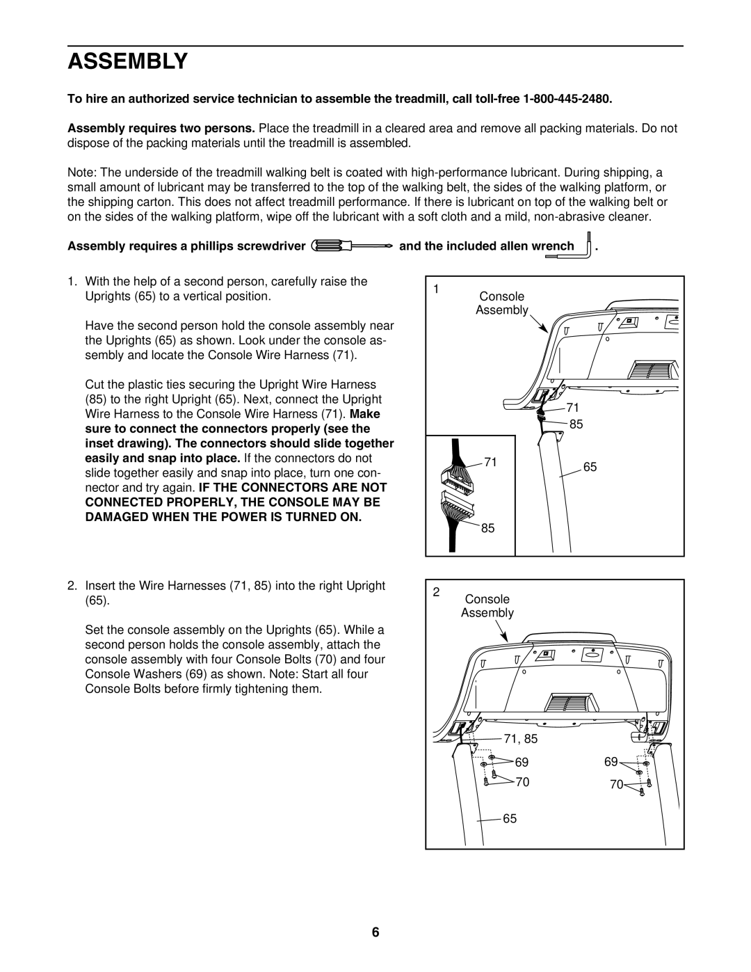 ProForm PFTL93105.0 user manual Assembly 