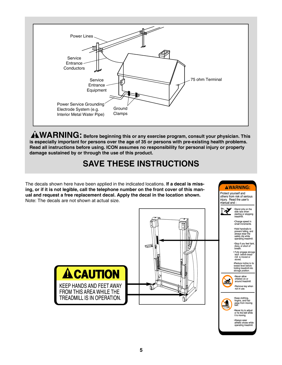 ProForm PFTL94105.1 user manual Power Lines Service 