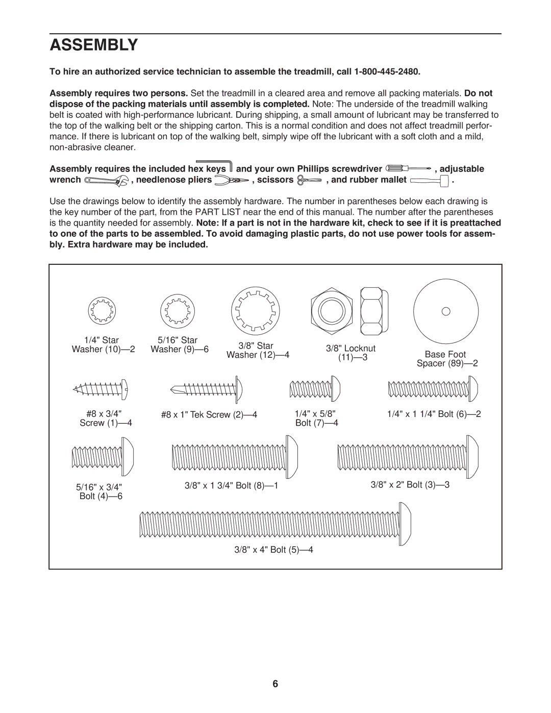 ProForm PFTL96008.0 user manual Assembly 