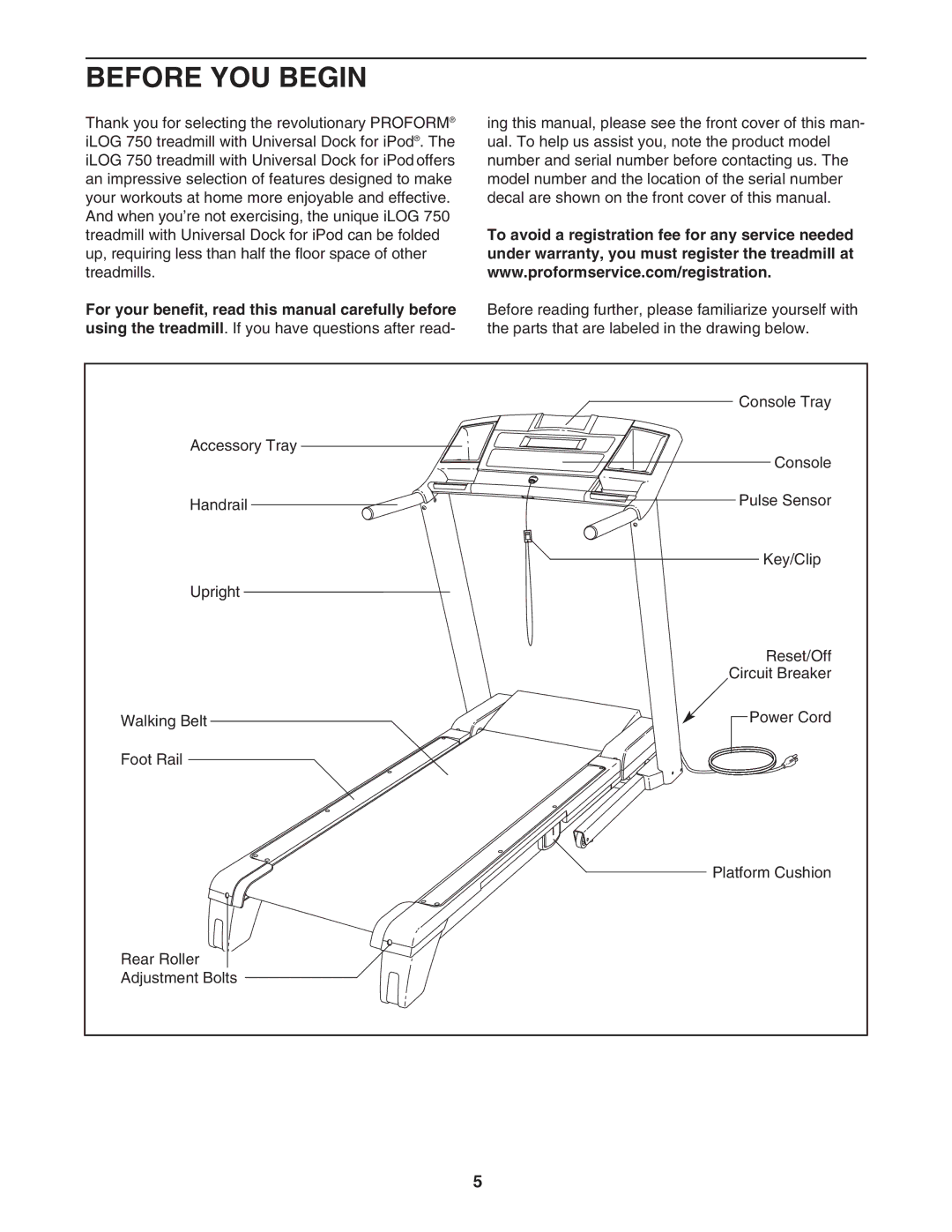 ProForm PFTL97007.0 user manual Before YOU Begin 