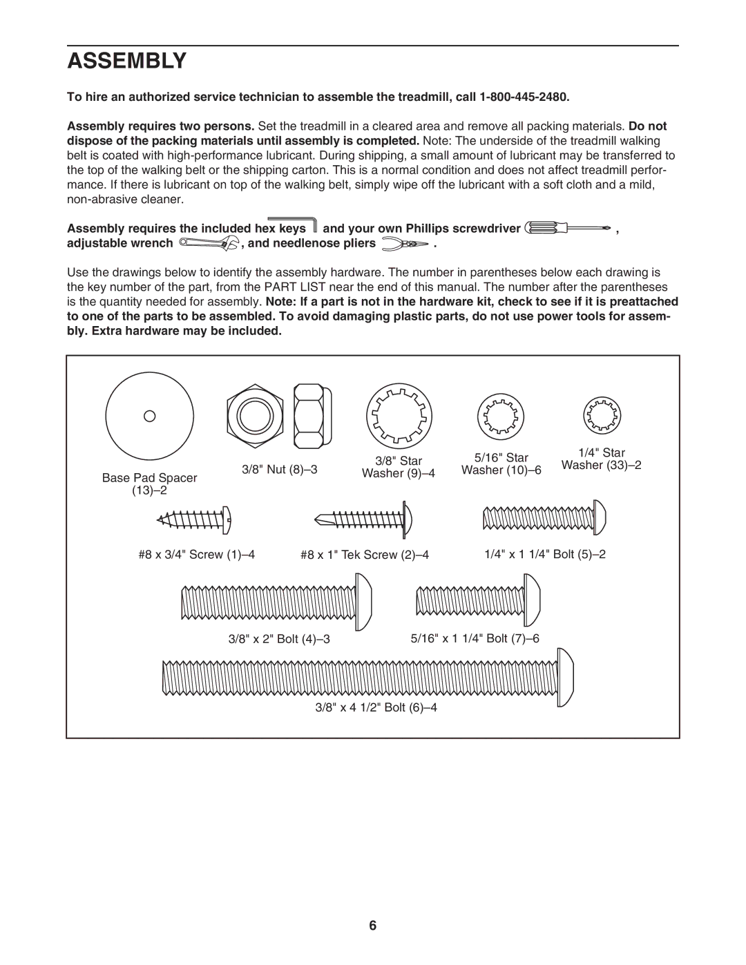 ProForm PFTL97007.0 user manual Assembly 