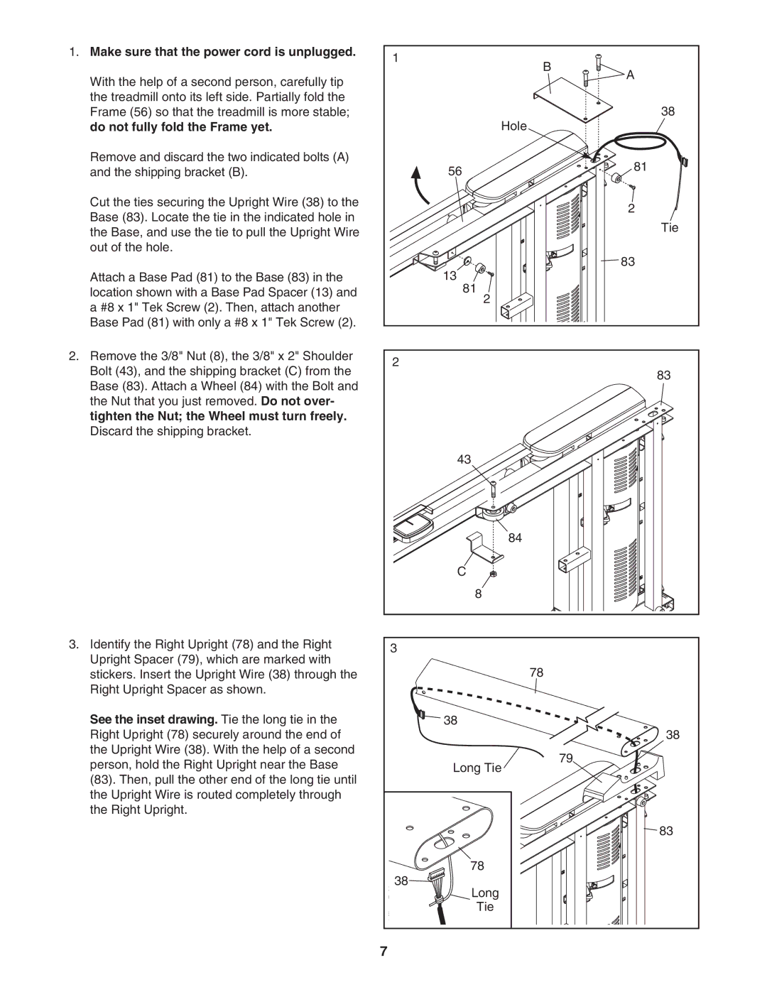 ProForm PFTL97007.0 user manual Make sure that the power cord is unplugged 