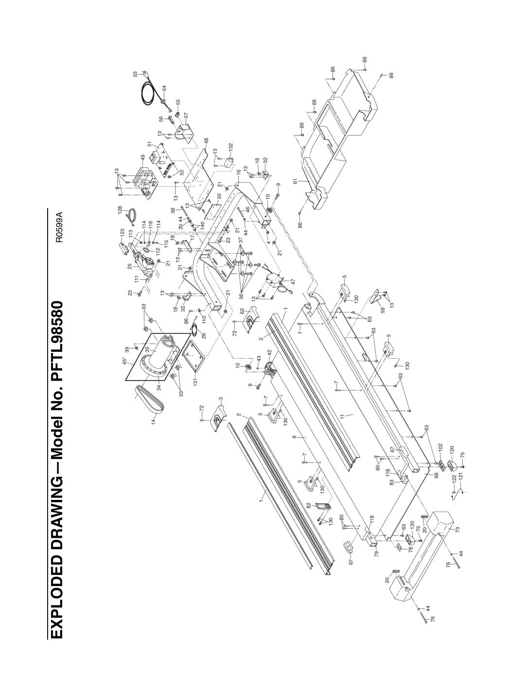 ProForm user manual Exploded DRAWINGÑModel No. PFTL98580 