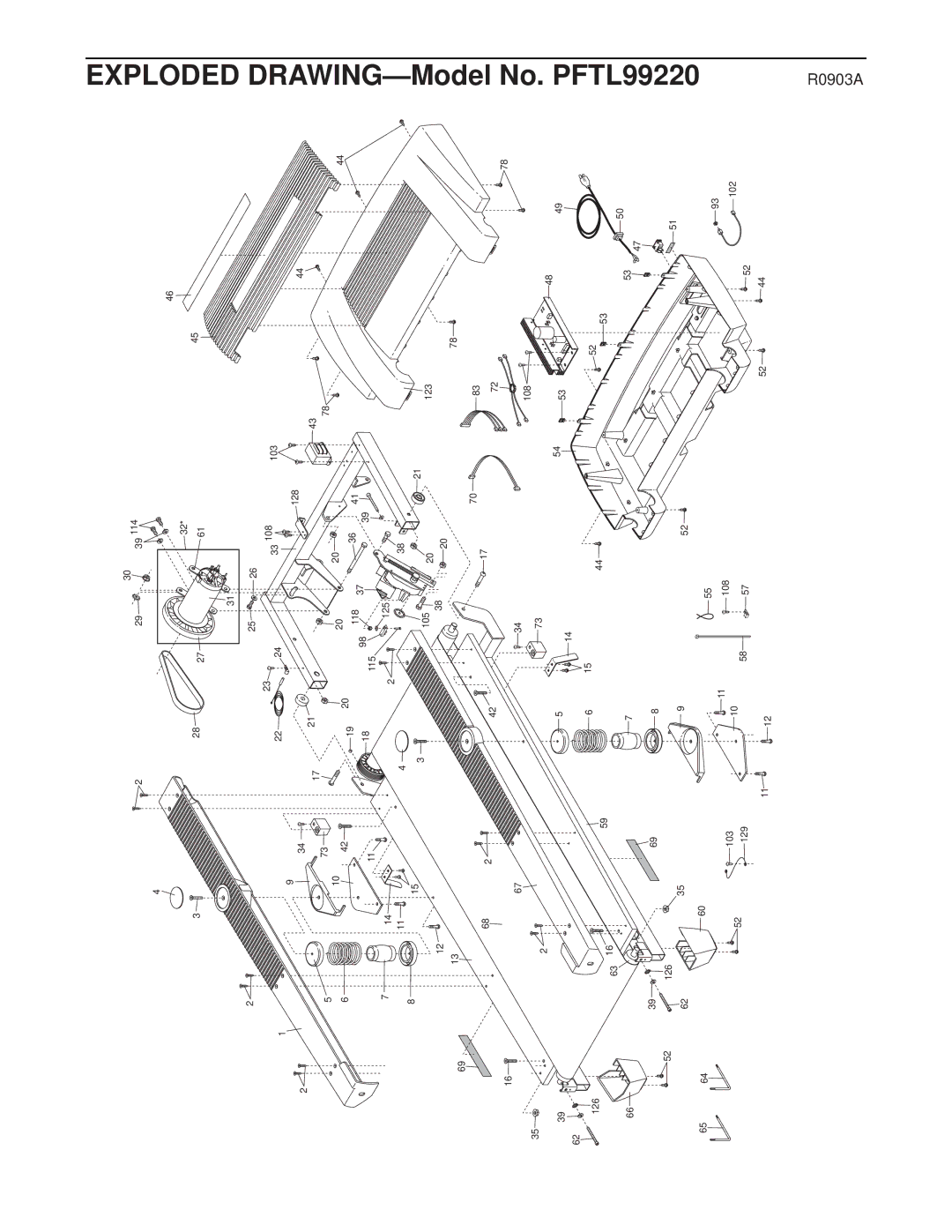 ProForm PFTL99220 user manual DRAWING-Model, R0903A 