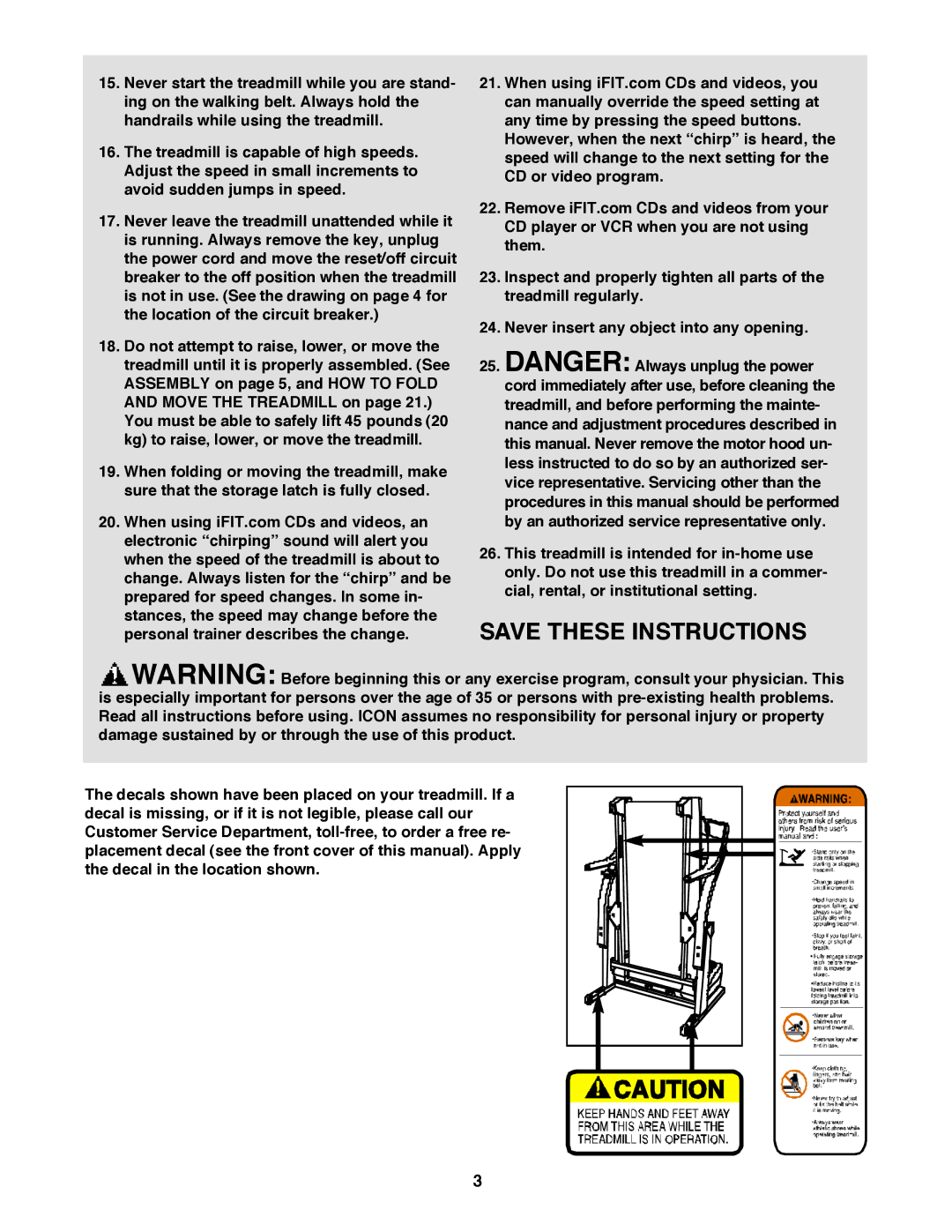 ProForm PFTL99222H user manual 