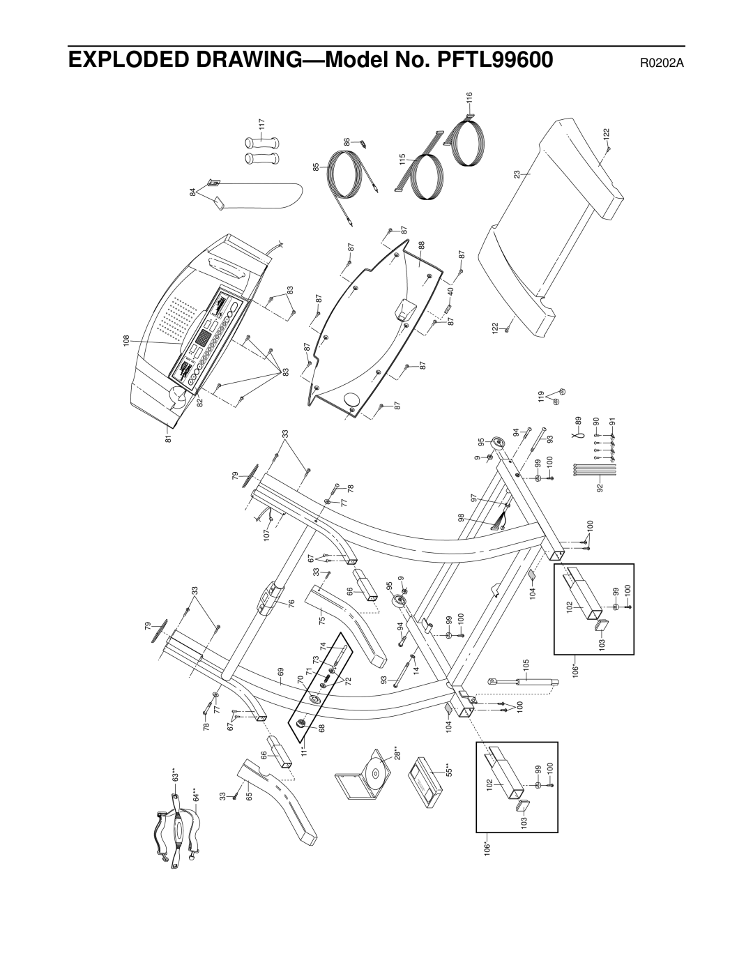 ProForm PFTL99600 user manual Exploded DRAWING-Model 