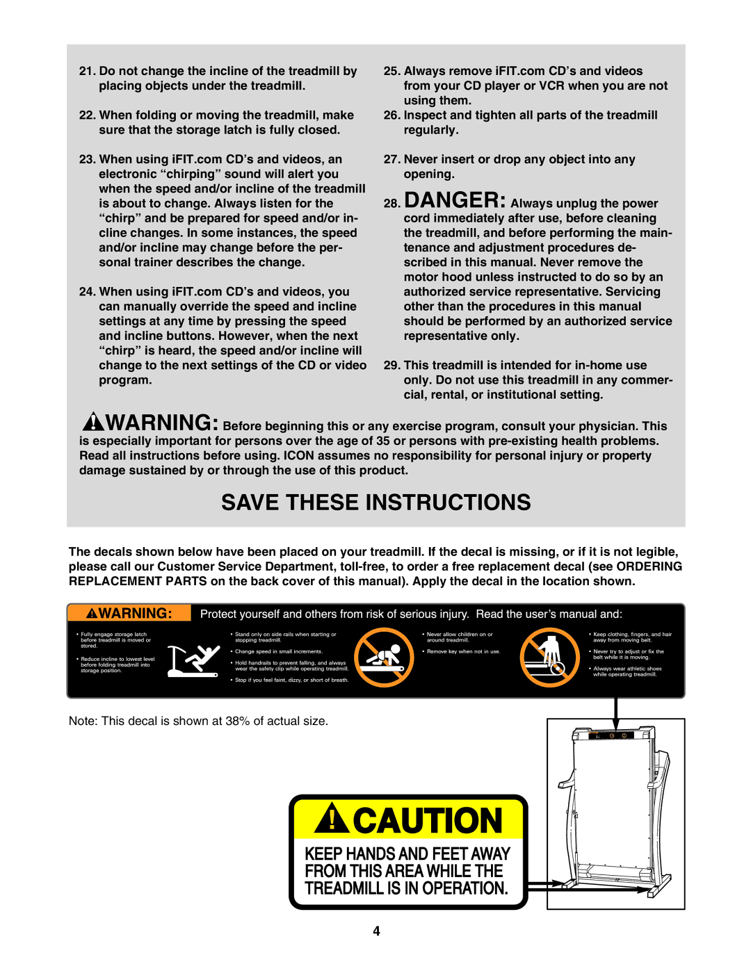 ProForm PFTL99602 user manual 