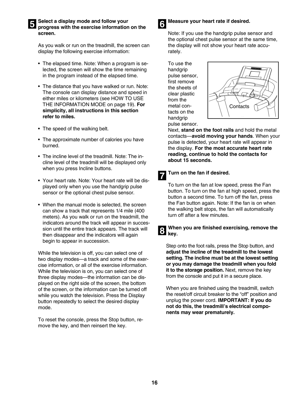 ProForm PFTL99806.2 user manual Measure your heart rate if desired, Turn on the fan if desired 