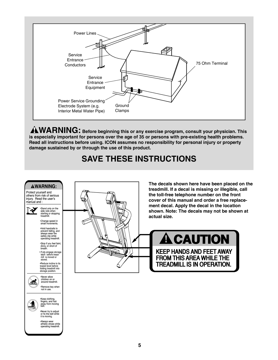 ProForm PFTL99806.2 user manual Power Lines Service 