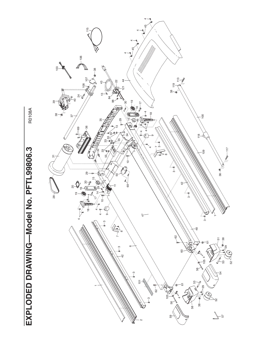 ProForm user manual Exploded DRAWING-Model No. PFTL99806.3 